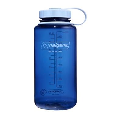 Imagem de Nalgene Garrafa de água – Garrafa leve Sustain Tritan sem BPA à prova de estilhaçamento para mochila, caminhada, academia, 947 ml, boca larga, índigo