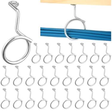 Imagem de Blulu 25 anéis de freio para fio e cabo de baixa tensão, anéis de freio de montagem de parafuso de 5 cm para montagem de cabos Cat 6 ou Cat 7 em concreto de madeira e superfície de tijolo