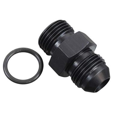 Imagem de ICT Billet -6AN Flare to 8 Oring ORB adaptador de trilho de bomba de combustível macho encaixe mangueira flare óleo encanamento rosca reta regulador porta fluido final preto anodizado F06AN08OR