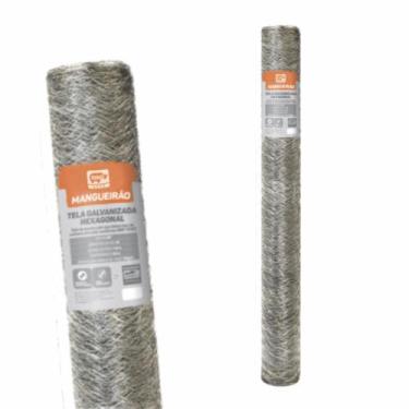 Imagem de Tela Hexagonal Mangueirão Galv. 3" Fio 16 0,80x50m Rino Agro , Prata