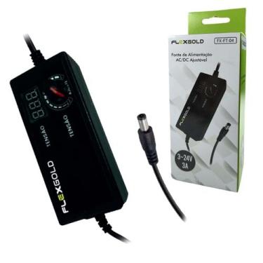 Imagem de Fonte De Energia Regulável Universal 3v A 24v Até 3a Pino P4 - FLEX