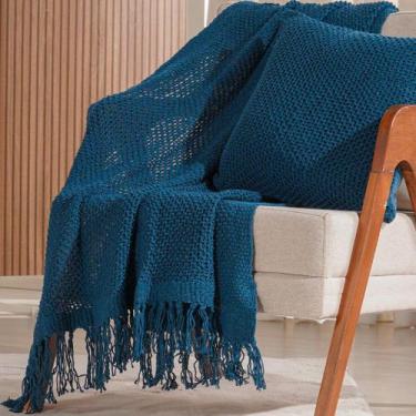 Imagem de Peseira Decorativa Atacama New 80x250cm - Tessi, Azul Cobalt