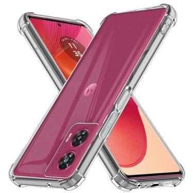 Imagem de Capa Capinha Com Bordas Anti Impacto Para Moto Edge 50 Fusion Tela de 6,7 Polegadas (Bluepink)