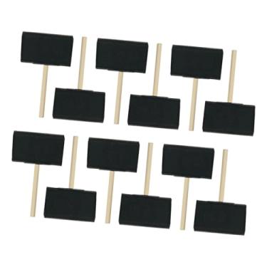 Imagem de rockible Esponjas de pintura infantil, cabo de madeira, reutilizáveis, faça você mesmo, conjunto de pincéis de espuma, para meninos e meninas, vernizes de, 10cm