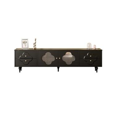 Imagem de LICONG-2020 Armário de TV de grande capacidade armário de TV sala de estar gaveta de camada dupla com pernas de suporte Gabinete para TV