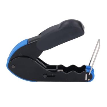 Imagem de Conjunto de Crimpador e Descascador de Compressão de Cabo Coaxial RG59 RG6 Crimper de Cabo Coaxial Com Conectores F de Compressão RG6