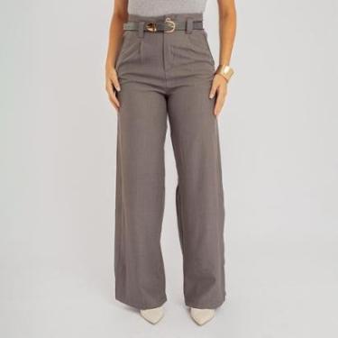 Imagem de Calça Susie Pantalona Com Cinto Feminina-Feminino