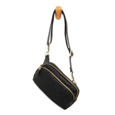 Imagem de Joy Susan Bolsa feminina fashion Kylie com zíper duplo, Preto