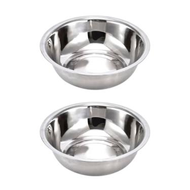 Imagem de Vasilha Comedouro pote tigela inox para cães e gatos pet cachorro (2un de 19cm)