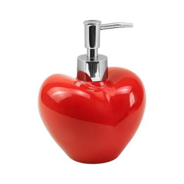 Imagem de Dispensador de Sabonete Cerâmica Colias Wing - Formato Coração - 450ml
