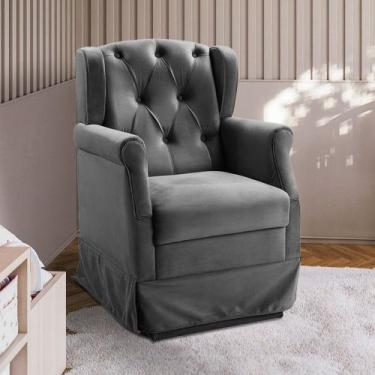 Imagem de Poltrona Cadeira de Amamentação Balanço Ternura Suede Star Confort, Ch