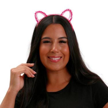 Imagem de Tiara Gatinha Rosa Delicada Acessório Fantasia Feminina - Abrakadabra,