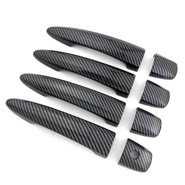 Imagem de Dakitita Guarnição da maçaneta da porta exterior colorida de fibra de carbono para Nissan Altima Sentra 2020-2024 X-Trail T33 Rogue 2021-2024 Qashqai acessórios decoração (sem furos para chaves
