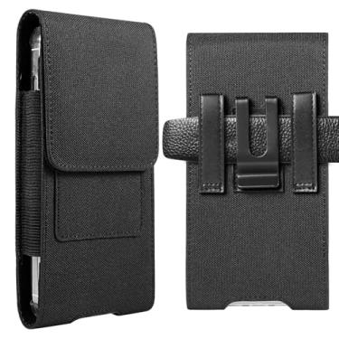 Imagem de Coldre de nylon para celular com compartimento para cartão compatível com iPhone 16 Pro Max/Galaxy S24 Ultra A16 A14 A05 / BLU View 5 / Pixel 9 Pro XL/OnePlus 13 / TCL 50 XE/Moto G Stylus Power