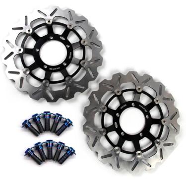 Imagem de Discos de freio dianteiros flutuantes com parafusos de montagem para Triumph Daytona 675 2006-2016 675R 2010-2012, Street Triple 675 2007-2012 675R 2009-2012, acessórios de substituição de motocicleta