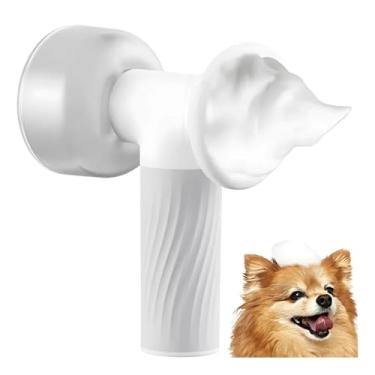 Imagem de Escova de Banho Espuma Pet Cao Cachorro Gato Animal de Estimaçao Dispenser Automatico USB Bateria Recarregavel Messageadora Higiene Limpeza Cuidado
