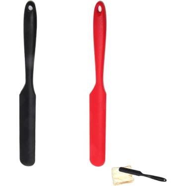 Imagem de Espátula de silicone, espátula de silicone resistente ao calor, espátulas de cozinha com cabo longo, espátulas de geléia, creme, manteiga, mistura, palito de mistura, raspador de massa para frascos,
