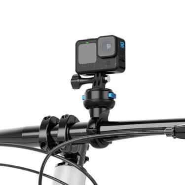 Imagem de SUREWO Suporte magnético para guidão de liberação rápida, suporte para guidão de motocicleta com base de absorção de choque, compatível com Go Pro Hero 13/12/11/10/9/8/7 preto, DJI Osmo Action 5