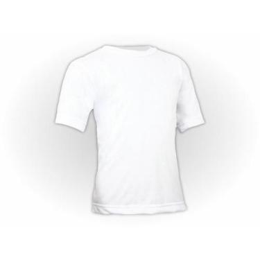Imagem de Kit 4 Camisetas Lisas Manga Curta Infantil Poliéster Branca - Del Fran