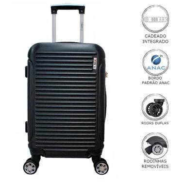 Imagem de Mala de viagem de bordo pequena pp 360º Preto Yins