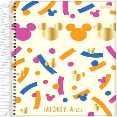 Imagem de Caderno Espiral Universitário Mickey Arts 80 Folhas Jandaia Capa Dura