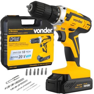Imagem de Parafusadeira À Bateria 20V Vonder Pfv 238 Bivolt