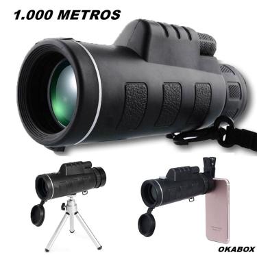 Imagem de Monóculo binóculos telescópio monocular suporte celular - 40X60 Luneta 1000 Metros