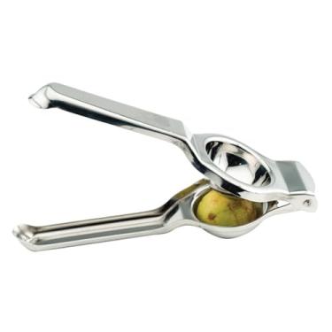 Imagem de Spill-Stop Espremedor de limão/limão 1024-0, 20 cm L x 6 cm P x 3 cm A, cotovelo articulado, aço inoxidável polido