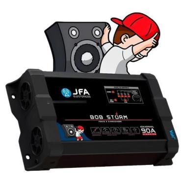 Imagem de Fonte Automotiva Jfa 90 Amperes Bivolt 127 220v Som Automotivo Caixa B