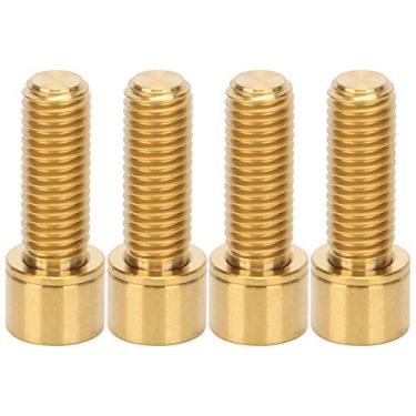 Imagem de Parafusos de Haste de Bicicleta de Liga de Titânio, M7x20mm, Resistente e Leve para Necessidades de Ciclismo, Alta Tenacidade, Construção Fina, Resistência à Corrosão, Vida (Ouro)