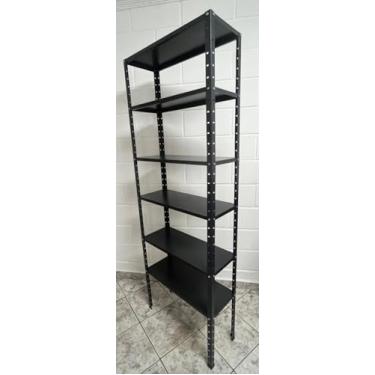 Imagem de CASA D, Estante Armário Prateleira Aço 60cm 6 Bandejas - PRETO