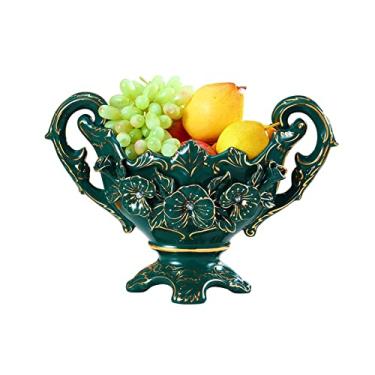 Imagem de GeRRiT Bandejas de frutas de cerâmica, tigelas de frutas, pratos de sobremesa, bandejas de servir, pratos de bolo, tigelas de lanche, travessas decorativas, prateleiras de frutas