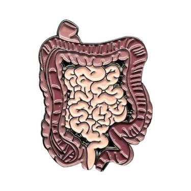 Imagem de Broche Esmaltado de Anatomia Renal - Joia Médica para Médicos e Enferm
