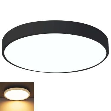 Imagem de Luminária Plafon Sobrepor Moderno Led 3 Tons Escritorio Empresa Sala Quarto Residencial Decoração Iluminação Teto