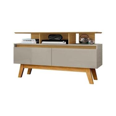 Imagem de Rack Rubi 1.2 Cinamomo/Off White  Bechara Móveis - JB Bechara