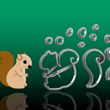 Imagem de Cortador Esquilo Do Bosque Encantado Floresta Tamanho 5Cm