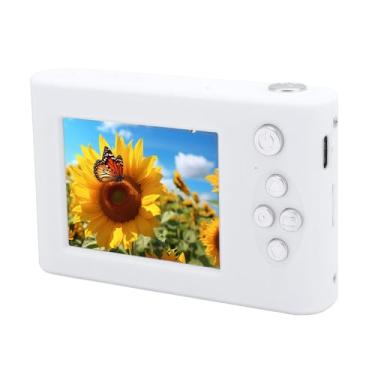 Imagem de Câmera digital com zoom de 48 MP 8X com tela IPS, antivibração, foco automático, câmera compacta para viagens, espelho de selfie (branco)