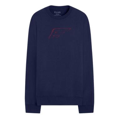 Imagem de Moletom Ellus Masculino Crewneck Maxi Logo Azul Marinho-Masculino