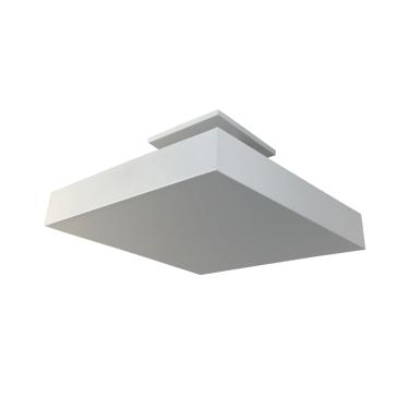 Imagem de Lustre Plafon De Luz Indireta Sobrepor 35x35cm Para 4 Lâmpadas E27 Branco Voltagem: Bivolt