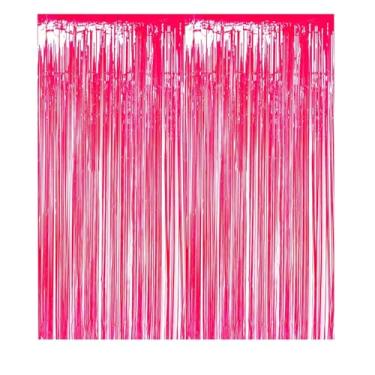 Imagem de Cortina Neon Brilha na Luz Negra 1m x 2m (Rosa)