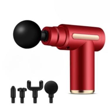 Imagem de Massageador Elétrico Profissional Muscular Pistola Portátil Original Massagem (Vermelho)