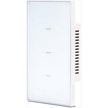 Imagem de Interruptor Inteligente Vênus Wifi 3 Botões Ekaza Branco 4X2