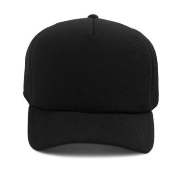 Imagem de Boné Unissex Liso Com Regulagem De Telinha Preto Aba Curva - Mundofit 