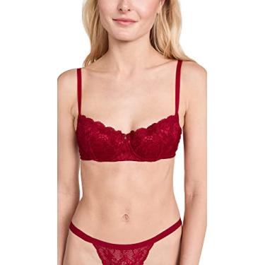 Imagem de Cosabella Sutiã push-up feminino Never Say Never, Vermelho acetinado, 32B