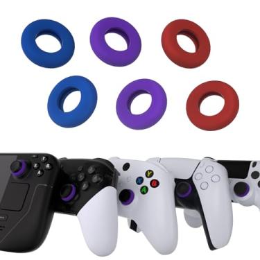 Imagem de playvital 3 Pares De Anéis Silicone Para Controle Movimento E Assistência Mira, Ps5, Ps4, Xbox Series X/S, One, 360, Switch Pro, Steam Deck - Diferentes Resistências