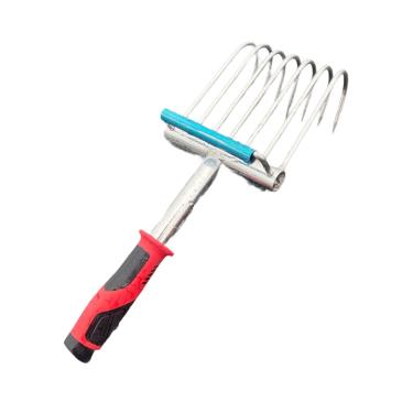 Imagem de IEUDNS Ancinho de mão, ferramenta de jardim, ancinho de mão, capina, cultivador portátil, cultivador de solo resistente, ferramenta de jardinagem para