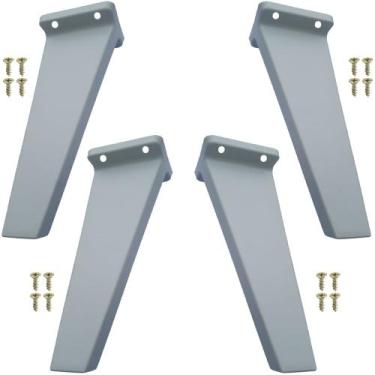 Imagem de 4 Pes Retro Quadrado Rack Móveis Armario 16cm Branco Mogno Preto - fab