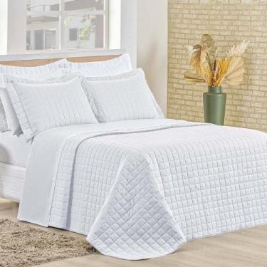 Imagem de Cobre Leito Queen Montreal Algodão 150 Fios 3 Peças - Branco - Casa Mo