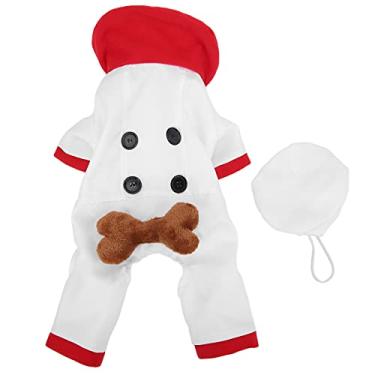 Imagem de Yinhing Traje de Papai Noel Dog, Roupa de Christmas de Cão de Cão Capinho de Chapéu de Natal Capinho de Jumfsuit Aparel Confortável Pet Roupo Quente Cachor Noel (M)
