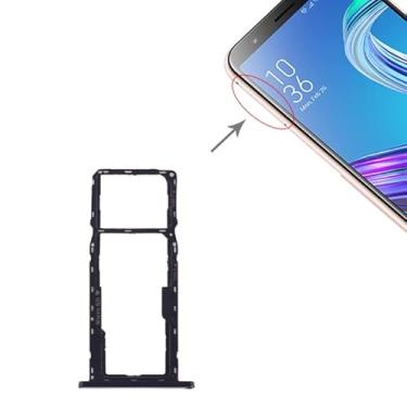 Imagem de Peças de substituição de telefone celular Bandeja de cartão sim + bandeja de cartão sim + bandeja de cartão micro sd para for ASUS zenfone max m1 zb555kl Acessórios telefônicos